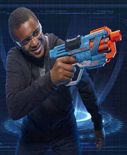 Lanzador Nerf Elite 2.0 Commander Rd 6 Con 12 Dardos 8+
