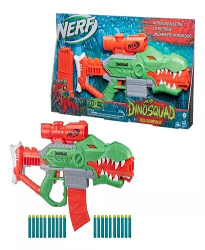 Lanzador Nerf Dinosquad Rex-rampage Motorizado Con 20 Dardos.
