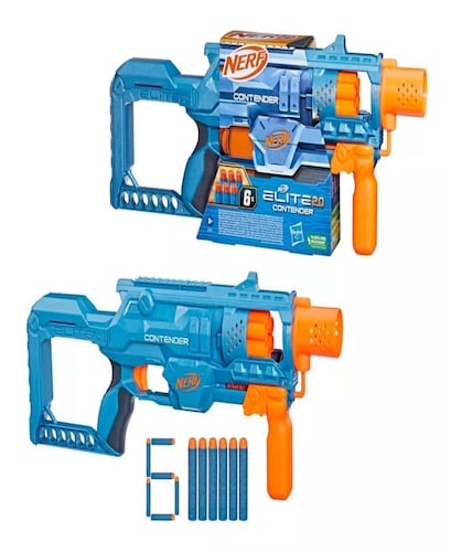 Lanzador Nerf Elite 2.0 Contender Con 6 Dardos Nerf Elite.
