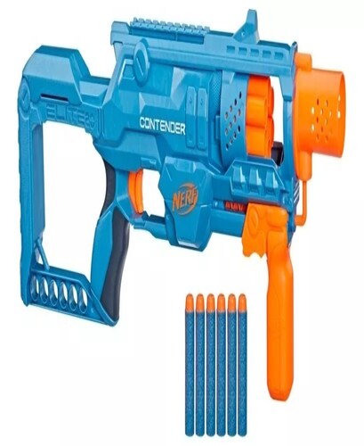 Lanzador Nerf Elite 2.0 Contender Con 6 Dardos Nerf Elite.