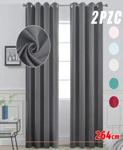 Cortinas Blackout 132x213 Cm Para Ventana Decoracion, 2pzs.