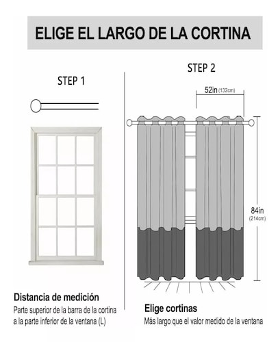 Cortina Blackout Para Ventana 264x214cm Para Habitacion Sala.