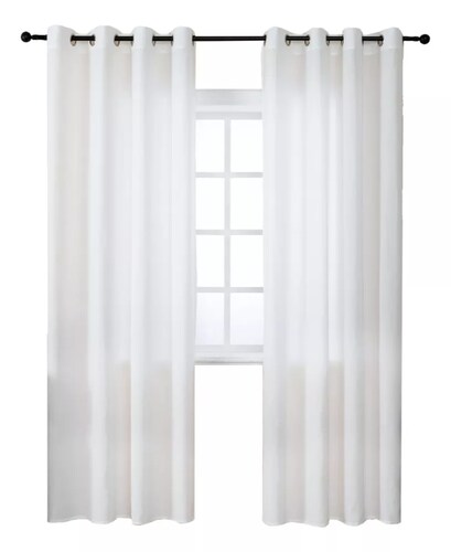Cortinas Traslucida Juego 274x214cm Habitacion En 2 Pieza.