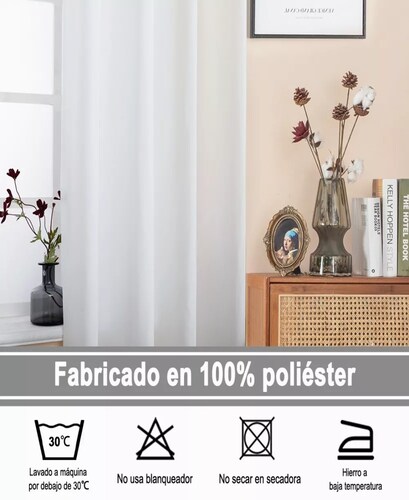 Cortinas Traslucida Juego 274x214cm Habitacion En 2 Pieza.