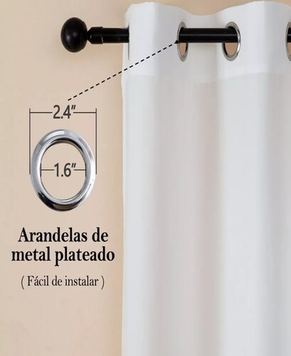 Cortinas Traslucida Juego 274x214cm Habitacion En 2 Pieza.
