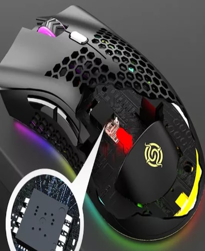 Mouse gamer inalámbrico recargable K-Snake BM600 black.