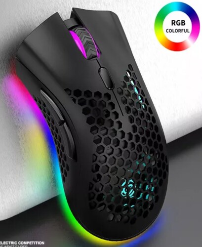 Mouse gamer inalámbrico recargable K-Snake BM600 black.