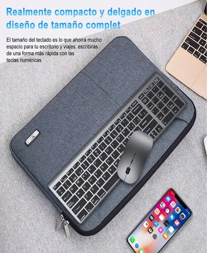 Kit Teclado Y Mouse Inalambrico Español Portátil Por Laptop.