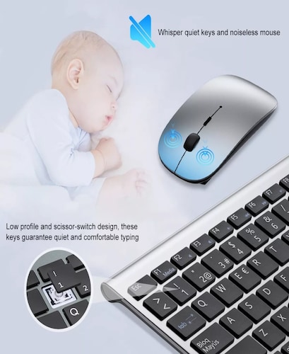Kit Teclado Y Mouse Inalambrico Español Portátil Por Laptop.