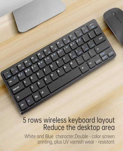 Kit Teclado Y Mouse Inalambrico Tecla Sensible, Tacto Suave.