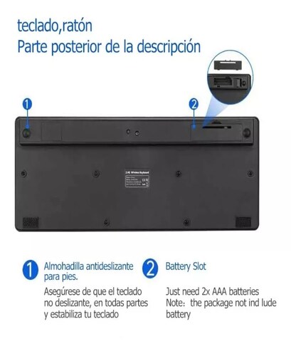 Kit Teclado Y Mouse Inalambrico Tecla Sensible, Tacto Suave.