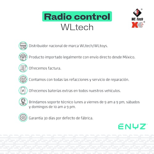 Carro Control Remoto 4x4 off-road 15Km/h 1:10 Jeep Buggy Razer RC Camioneta WLtech WLtoys 104311 Militar