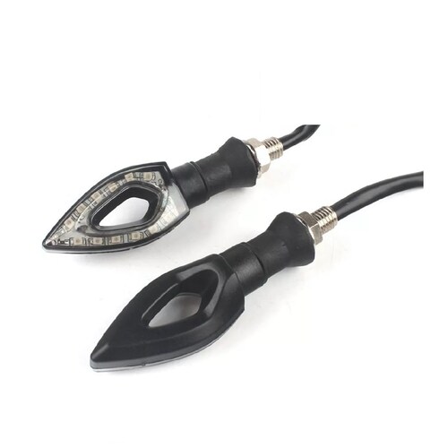Par Luces Led Direccionales Moto Ahuecar Laterales 2pz  Rojo
