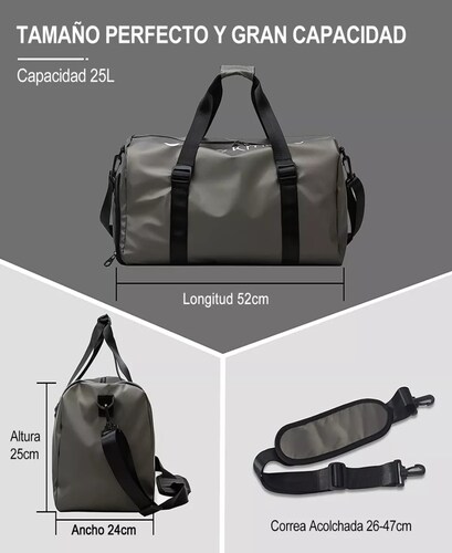 Gran Capacidad Maleta Deportiva Impermeable Moda Viaje Bolso.