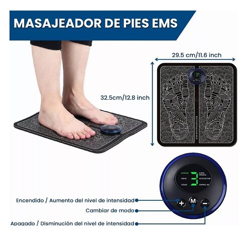 Ems Masajeador De Pies Eléctrico Con 6 Modos 9 Intensidades