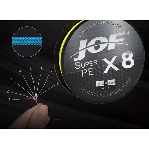 Línea Trenzada Cuerda Pesca 8 Hilados 300 M Vistoso 50 Libras