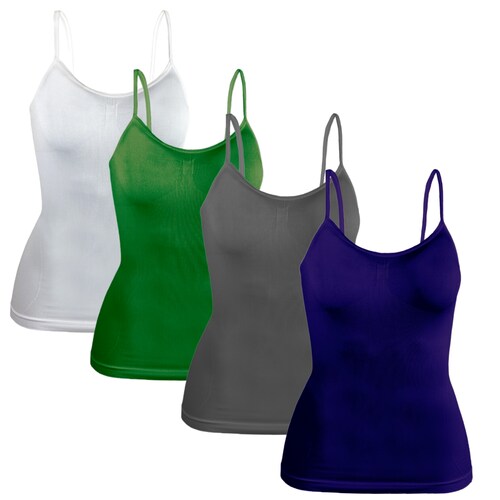 Set 4 Blusas Mujer Tirantes Casual Blusa Negra Crop Top Dama