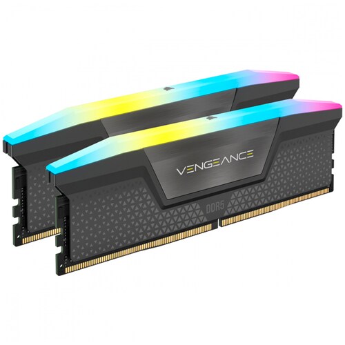 Memoria RAM DDR5 64GB 5200MT/s CORSAIR VENGEANCE RGB AMD EXPO 2x32GB Gris CMH64GX5M2B5200Z40K 