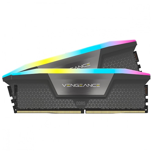 Memoria RAM DDR5 64GB 5200MT/s CORSAIR VENGEANCE RGB AMD EXPO 2x32GB Gris CMH64GX5M2B5200Z40K 