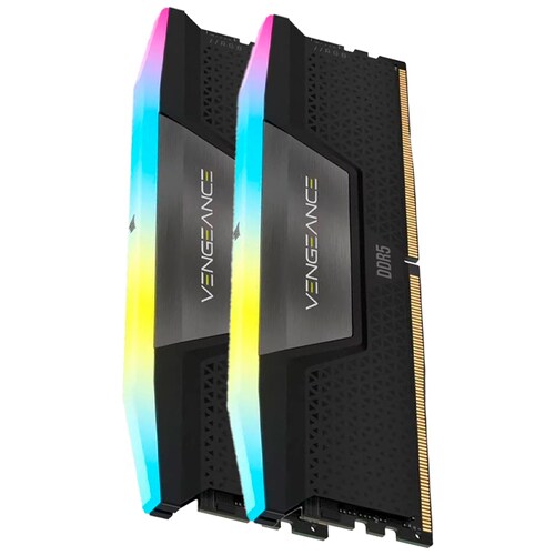 Memoria RAM DDR5 64GB 5200MT/s CORSAIR VENGEANCE RGB AMD EXPO 2x32GB Gris CMH64GX5M2B5200Z40K 