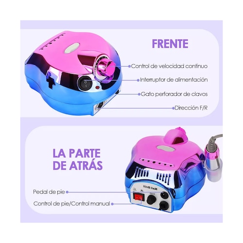 Pulidor Esmeril Uñas Profesional Manicure 35000 Rpm Metal
