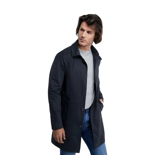 Gabardina azul marino para hombre, con bolsas, marca D.E.E.P. Selection, mod. 1091129