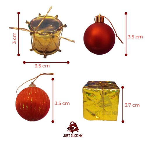 Caja 20 Adornos Colgantes Para Árbol Navidad