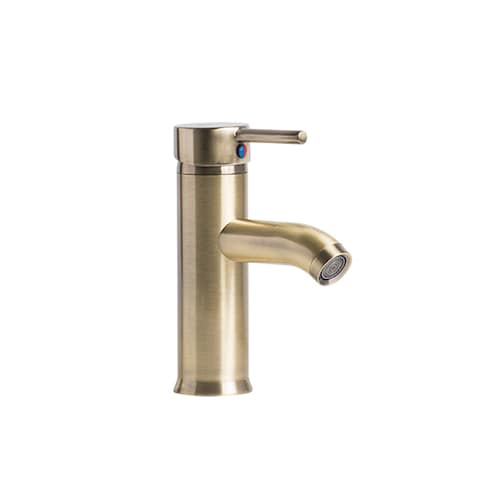 MONOMANDO BAJO PARA LAVABO OVALIN TUBULAR COLOR BRONCE