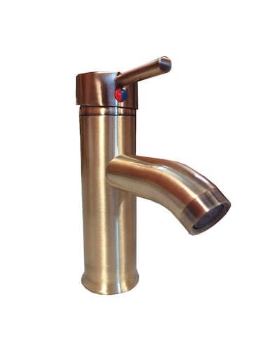 MONOMANDO BAJO PARA LAVABO OVALIN TUBULAR COLOR BRONCE