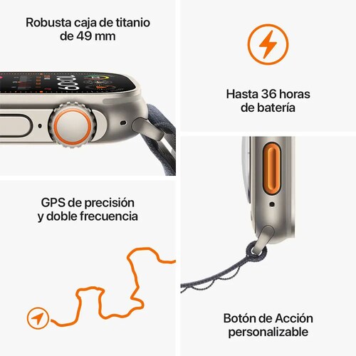 Apple Watch Ultra 2 Gps Celular 49 Mm - Correa Ocean Blanco