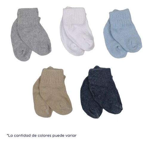 Calceta Para Bebes Y Niños De Algodón Blanca/colores (12pzs).