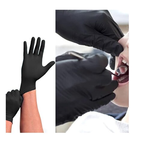 Guantes desechables vinil nitrilo industrial, sin polvo, guantes resistente 1000 piezas