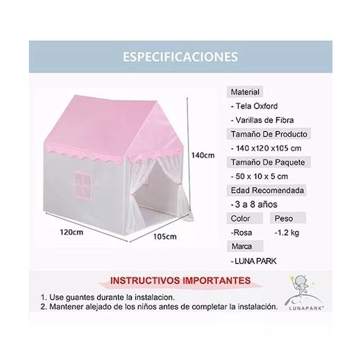 Como Armar Carpa Casita NiÃ±a Princesas Casita De Juegos Castillo