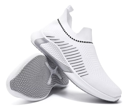 Zapatos Deportivos Casuales Transpirables Para Hombre/BLANCAS TALLA 6.5.