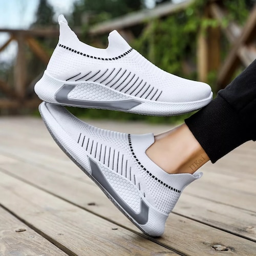 Zapatos Deportivos Casuales Transpirables Para Hombre/BLANCAS TALLA 6.5.