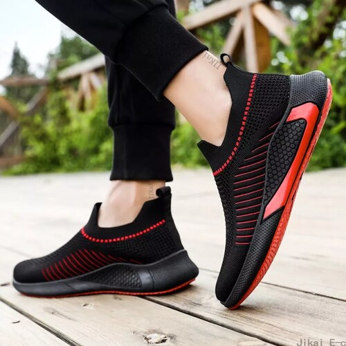 Zapatos Deportivos Casuales Transpirables Para Hombre/NEGROS TALLA 6.5.