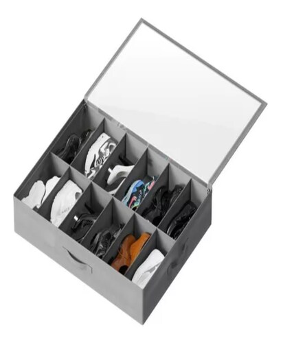 Zapatera Plegable Bajo Cama Para 12 Pares Guardar Espacio.