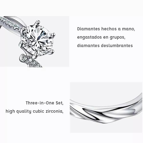 Anillo De Promesa Plata 925 Hombre Y Mujer Ajustables.