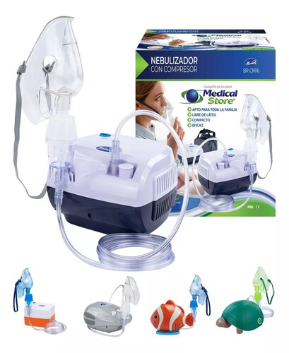 Nebulizador Super Silencioso Adulto Y Infantil Marca Bi-rich COLOR AZUL.
