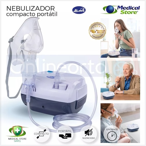 Nebulizador Super Silencioso Adulto Y Infantil Marca Bi-rich COLOR AZUL.