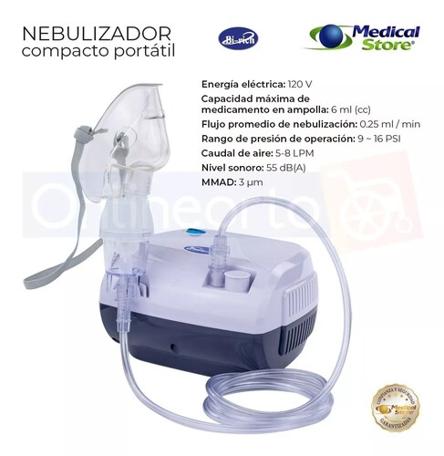 Nebulizador Super Silencioso Adulto Y Infantil Marca Bi-rich COLOR AZUL.