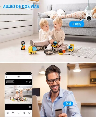 Ojo® 5g Cámara De Seguridad 360 Wifi Exterior/ Interior Hd.