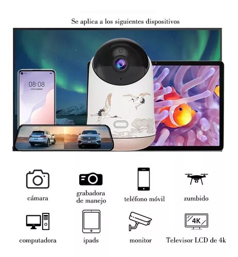 Ojo® 5g Cámara De Seguridad 360 Wifi Exterior/ Interior Hd.