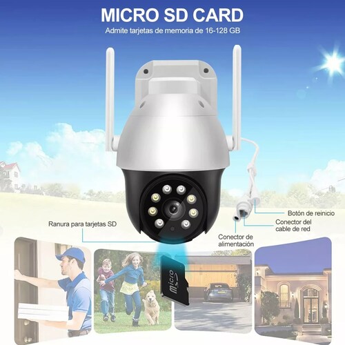 Cámaras De Seguridad Exterior 2k Wifi Vigilancia 3mp Alarma