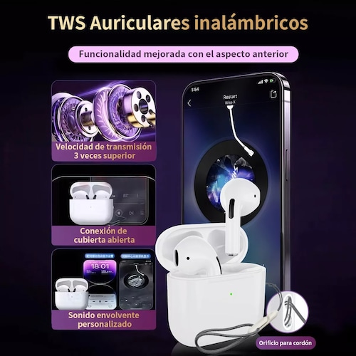 Audifonos Inalambricos Bluetooth Compatible iPhone Android.