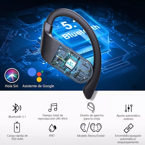 Audifonos Bluetooth Sport Manos Libres Contra Agua Ipx5.