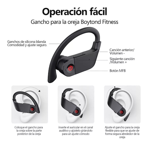 Audifonos Bluetooth Sport Manos Libres Contra Agua Ipx5.