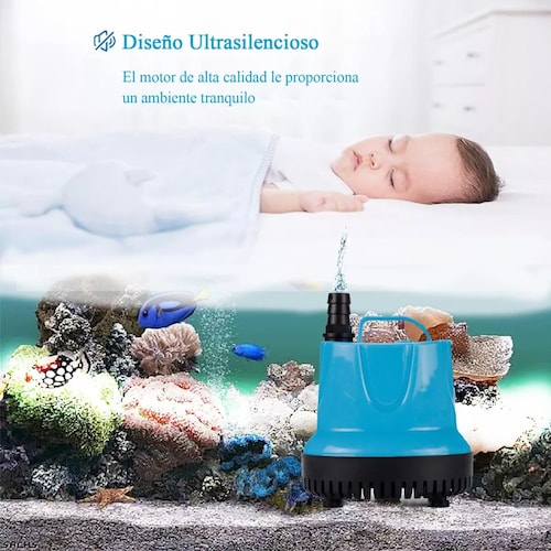 Bomba De Agua Sumergible 45w Fuente Pecera Acuario 2800l/h.