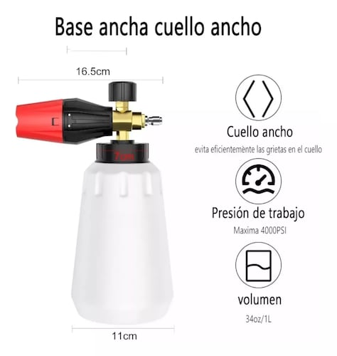 Pistola De Hidrolavadora 1l Kit Cañon De Espuma Para Karcher.