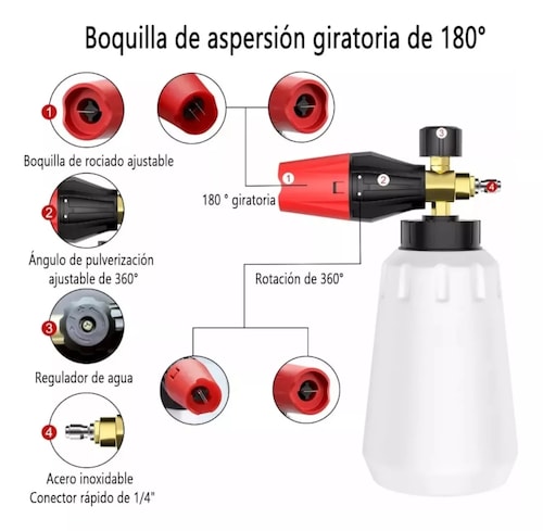 Pistola De Hidrolavadora 1l Kit Cañon De Espuma Para Karcher.